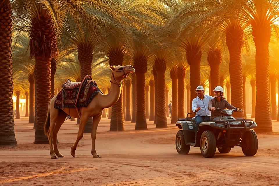 Chameau & quad dans la Palmeraie